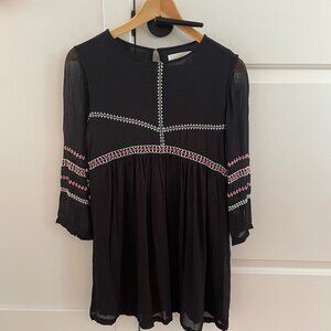 ba&sh black lined dress